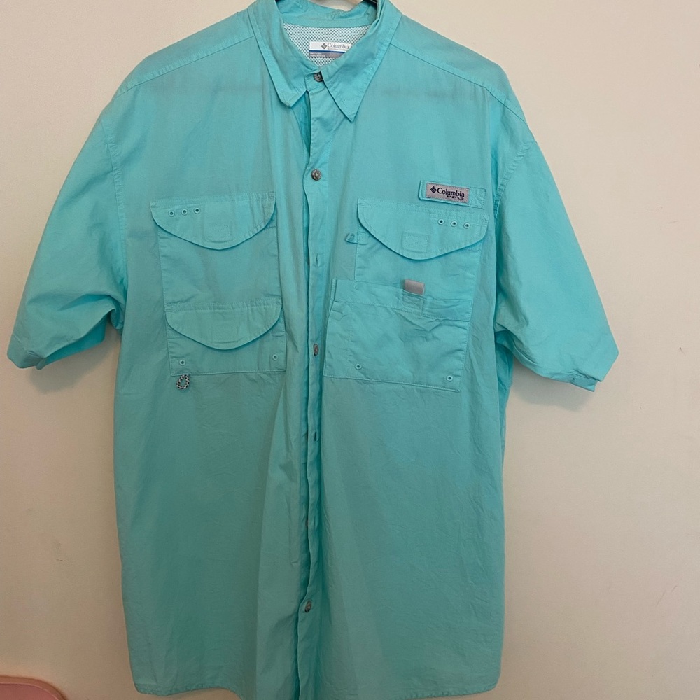 Teal, or Coral Medium Columbia PFG shirt
